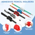 thumbnail image 3 of Uxcell 20 Pcs Adhesive Pencil Holders for Desk, Universal Pencil Clip Silicone Pen Holder Office Desk Pen Organizer for Wall Clipboard Teacher Supplies, Multicolor, 3 of 6