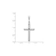 thumbnail image 3 of Gem & Harmony 14K White Gold Large Cross Pendant Necklace with Chain for Men, 3 of 5