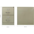 thumbnail image 3 of MUNDO IN MUEBL Archivero Metálico 14112 | Tamaño Oficio | 2 Gavetas | Pedtal Vertical para Oficina, Metálico | Gavetas con Cerradura y Etiquetas | Ideal para pacios Ejecutivos | Color Arena, 3 of 5