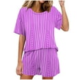 thumbnail image 1 of COM1950s Shorts pour Femmes, Ensembles de Pyjama pour Femmes, Haut de Pyjama à Col Rond à Manches Courtes et Pantalon, Pyjamas pour Femmes, Ensemble de Pyjama pour Femmes, Pantalons pour Femmes, 1 of 6
