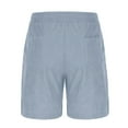 thumbnail image 6 of Havenre Men's Corduroy Shorts Lightweight Casual Elastic Waist Drawstring Lightweight Summer Beach Shorts with Pockets Light Blue L, 6 of 7