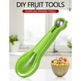 thumbnail image 5 of 3-in-1 Fruit Carving Knife Set | Multifunctional Melon Baller & Fruit Slicer | Stainless Steel & Plastic | 4-in-1 Kitchen Tool | Compact Space-Saving Design | 21.3x6.2cm Green, 5 of 9
