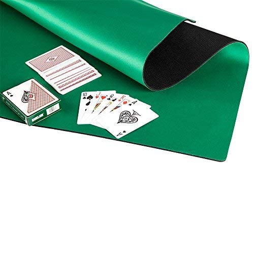 Blue GAMELAND Anti Slip and Noise Reduction Rubber Foam Mahjong Mat Card Game Table Cover Poker Mat Board Game Table Cover 32.6 x 32.6 inches 