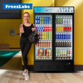 thumbnail image 4 of Commercial Merchandiser Refrigerator, Two Glass Door, 40 cu.ft, Upright Display Beverage Cooler, 4 of 8