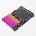 thumbnail image 4 of Bright Green, Yellow, Pink, Blue, Aqua, Rainbow Effect, Woven Blanket, 4 of 4