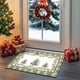 thumbnail image 4 of Felpudo navideño con piñas | Felpudo navideño de poliéster verde | Alfombra antideslizante para entrada (60 x 40 cm) | Decoración festiva para puerta de entrada | Uso en interiores y exteriores |, 4 of 6