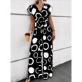 thumbnail image 2 of Mono sexy sin mangas con cuello en V para mujer, mono elegante con estampado ajustado a la moda para primavera y verano, mono de una pieza 2024, 2 of 5