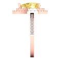 thumbnail image 3 of Halo Engagement Ring for Women - 2.48ct Natural Citrine in 14K Rose Gold Promise Ring, 3 of 6