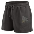 thumbnail image 4 of Women's WEAR by Erin Andrews Black Vegas Golden Knights Washed Fleece Sweatshirt & Shorts Lounge Set, 4 of 6