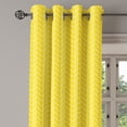 thumbnail image 2 of Ambesonne Yellow Chevron Grommet Curtain, Vertical Retro, 50" x 84", Avocado Green Yellow, 2 of 6