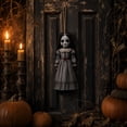 thumbnail image 3 of Cheapark 30CM Halloween Iron Scary Doll Hanging Ornament Spooky Metal Doll Pendant Outdoor Yard Hanging Decor Creepy Ghost Doll Wall Hanger For Halloween Party Porch Dec, 3 of 7