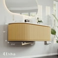 thumbnail image 2 of Eviva Haven 55"W x 22"D Oak Wall-mounted Bathroom Vanity with White Solid Surface Integrated Sink Top, 2 of 7
