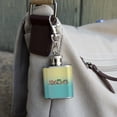 thumbnail image 3 of Keep Out Rainforest Frogs Armed Weapons Funny Stainless Steel 1oz Mini Flask Key Chain, 3 of 4