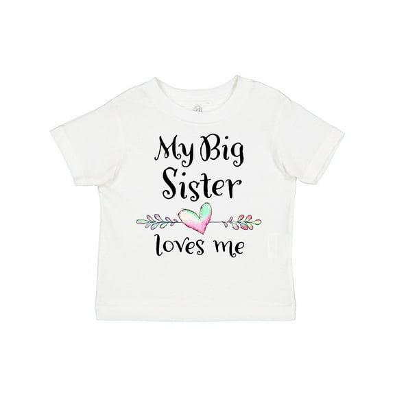 Inktastic My Big Sister Loves Me- Heart Boys or Girls Toddler T-Shirt