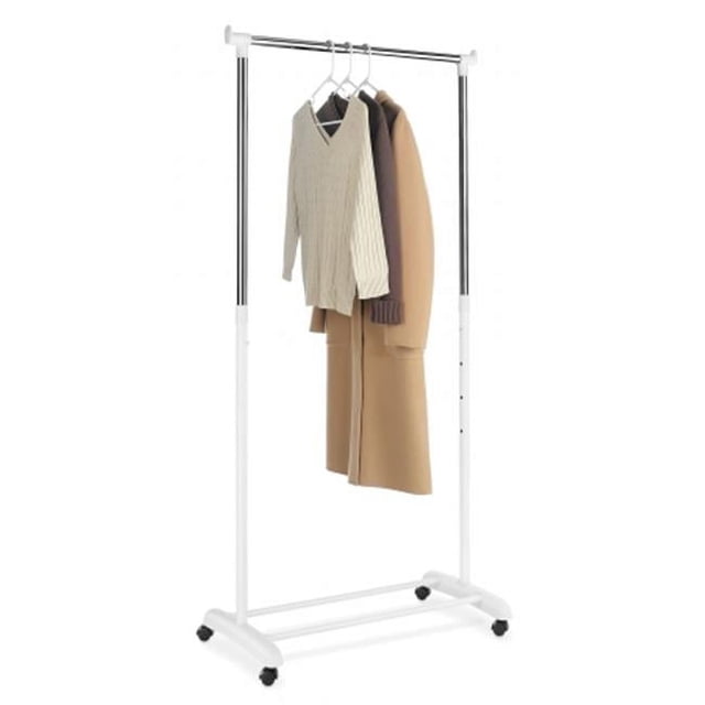 Whitmor Mfg. 6024-3539 White & Chrome Garment Rack