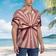 thumbnail image 3 of Honeii Retro Bow Print Men’s Hawaiian Shirt,Classic Button-Down Short Sleeve Shirt, for Beach, Vacation, and Outdoor Activities,Medium, 3 of 7