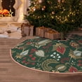 thumbnail image 5 of Sikiie Red Leaves Nativity Christmas Tree Skirt, Jesus Christian Winter Holiday Tree Mat Decoration(30-48IN)36", 5 of 6