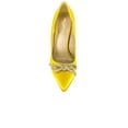 thumbnail image 4 of Sam Edelman Deela Ochre Pointed Toe Slip On Stiletto Heel Fashion Pumps (Ochre, 6), 4 of 5