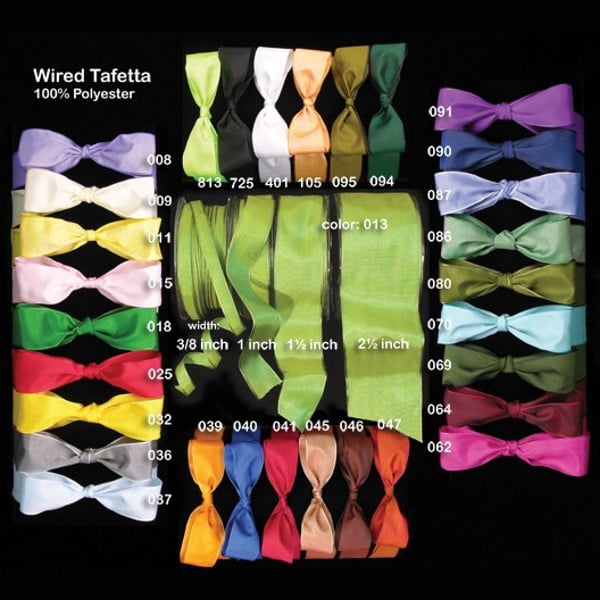 The Ribbon People White Contemporary Wired Craft Ribbon 1" x 54 Yards