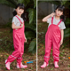 thumbnail image 3 of Peto de lluvia para niños unisex, peto de lluvia a prueba de viento e impermeable, mono de una pieza para barro, ropa, pantalones para barro Namotu ZH-411-5, 3 of 6