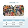 thumbnail image 3 of Bingfone Abstract Colorful Dripping Circles Car Windshield Sunshade,Sun Foldable Sun Shield Sun Visor for Car - Medium, 3 of 8