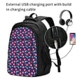 thumbnail image 2 of Yiaed Cool Mirror Cherries Print Laptop Backpack,Business Travel Durable Laptops Backpack with USB Charging Port,Water Resistant College Computer Bag, 2 of 5