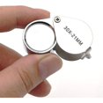 thumbnail image 3 of Lupa plegable de bolsillo de metal para joyería, lupa de ojo para joyeros de 30x 21mm, lupa con detalle, 3 of 5