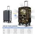 thumbnail image 5 of Picia Vintage Gold Leaf Skull Luggage Protector Cover Thicken Suitcase Protector Cover Fit 18-32 Inch Luggage-X-Large, 5 of 9