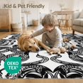 thumbnail image 4 of ODIKA 9'x12' Washable Area Rug Low Pile, Flatwoven, Coiled Snake Flat Design Crisp Edges Balanced Surface Artwork for Great Room, Indoor Concept, Large Living, 4 of 7