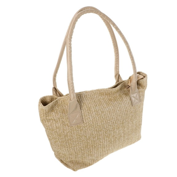 OUNONA Tote Handbag Khaki 1Set Simple Commuting Shopping Women Fashion Accessories