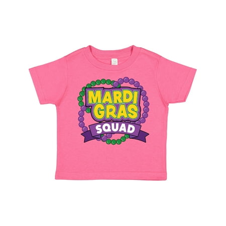 

Inktastic Mardi Gras Squad with Green and Purple Beads Gift Toddler Boy or Toddler Girl T-Shirt