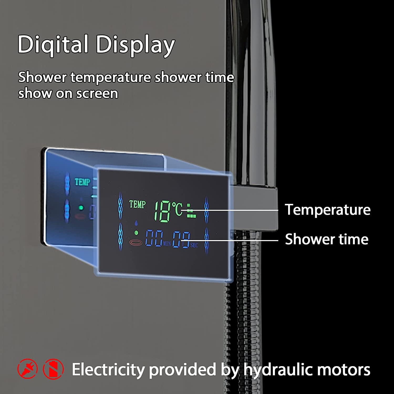 Shower Panel Tower LED Shower System with 6 Functions Unique Powerful hydromassage and Bidet Tap Shower Tower Wall Mounted Black