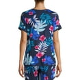 thumbnail image 2 of Secret Treasures Essentials Women's and Women's Plus Crew Neck Sleepwear Top, 2 of 7