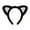 Black cat ears, variant on SDFGTstore Cats Costume Accessories Set Cats Ears Headband,Tail,Bowtie Accessories Kit Cats Costumes Kids Toddlers Party