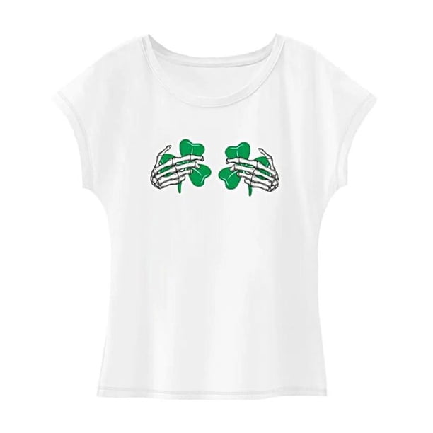Camiseta de mujer, cuello redondo, tops sencillos de verano para senderismo, oficina, regalo para mujer M