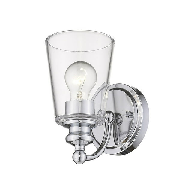 HomeRoots Lighting 1-Light Chrome Sconce Multicolour Ceiling Fixture