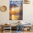 thumbnail image 2 of Birds Tapestry, Early Morning Sunrise Over the Ocean and a Bird Horizon Nature Panoramic View, Wall Hanging for Bedroom Living Room Dorm Decor, 40W X 60L Inches, Blue and Orange, by Ambesonne, 2 of 5