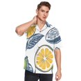 thumbnail image 5 of Lemon Or Leaves Men's Hawaiian Wrinkle Free Button Down Short Sleeve Shirt Casual Shirts Beach Shirts, 5 of 8