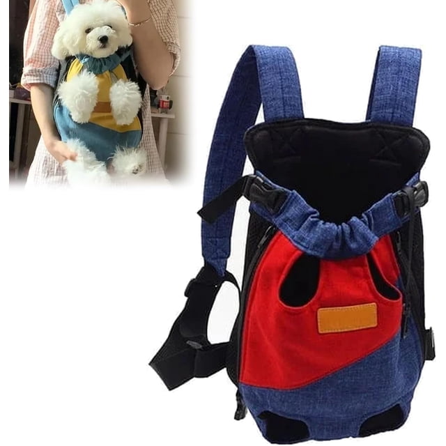 Mochila de viaje para mascotas con patas extendidas, mochila transportadora para perros pequeños, medianos, gatos, cachorros, mochila transportadora frontal ajustable para mascotas, para senderismo, v