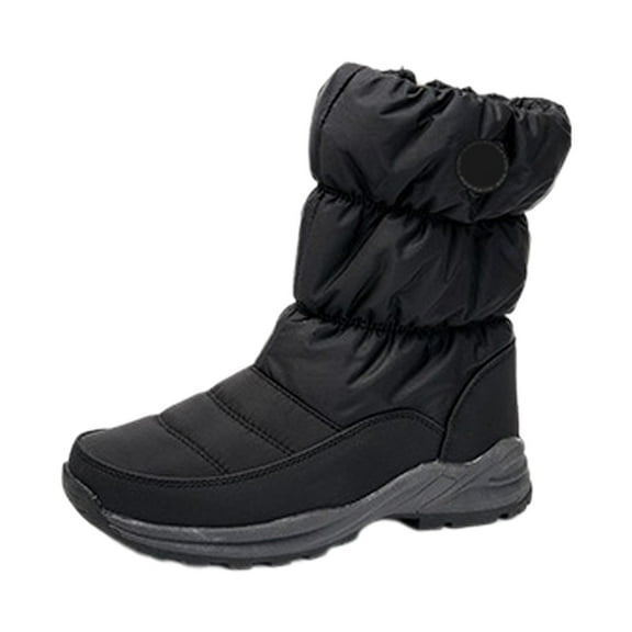Xiaoxatg Women's Boots Insulated Thermal Lined Comfortable Outdoor Shoes for Cold Weather 6 Black