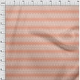 thumbnail image 3 of oneOone Cotton Silk Peach Fabric Stripe & Swirl Block Craft Projects Decor Fabric Printed By The Yard 42 Inch Wide, 3 of 4