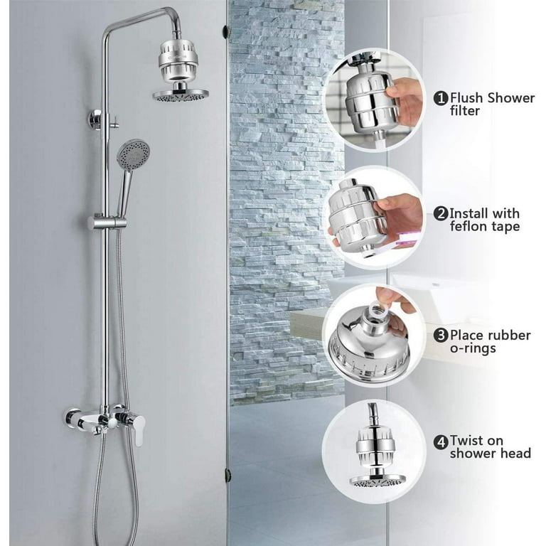 SR SUN RISE Shower Head Filter for Hard Water- 20 Stage Shower