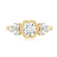 thumbnail image 4 of Rosec Jewels Nature Inspired Flower Ring for Women, Certified Moissanite Ring - D-VS1 Grade, 14K Yellow Gold, US 11.50, 4 of 8