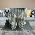 thumbnail image 5 of Angel Wings Flannel Fleece Blanket – Luxurious All-Season Throw for Couch, Sofa, Bed, Machine Washable, Lightweight Cover – Unique Home Decor, 5 of 8