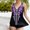 Purple, variant on Two Piece Bikini Swimsuits for Women Plus Size V Neck Swimsuits Hawaiian Print Swimwear for Beach Vocation