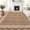 Tan, variant on Funslane 9' x 12' Washable Scalloped Area Rug, Modern Neutral Farmhouse Floor Carpet, for Living Room Bedroom Apartment, Tan
