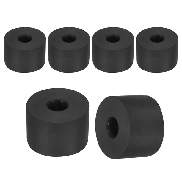 Uxcell 6Pcs Espaciadores de goma, 35mm OD, 10mm ID, 20mm de grosor, almohadillas de goma redondas anti-vibración