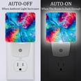 thumbnail image 2 of Tie-dye LED Square Night Lights for a Bright and Stylish Ambiance - Ideal for Bedrooms and Hallways - Energy Efficient Plugin Lamps with Auto Sensor, 2 of 6