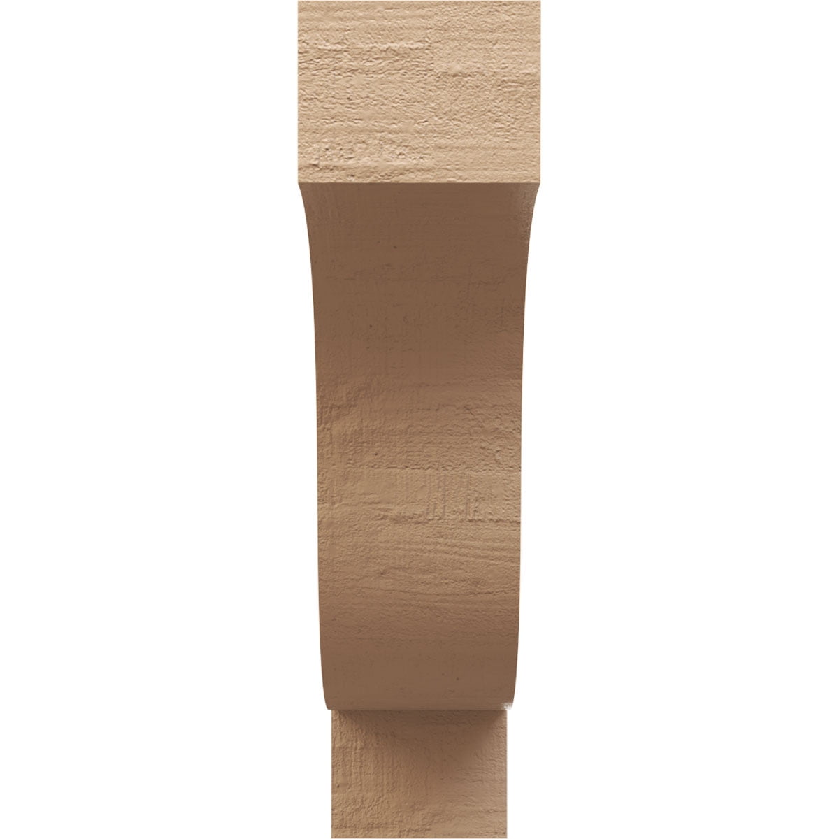 9"W x 36"D x 36"H Thin Newport Rough Cedar Woodgrain TimberThane Corbel, Primed Tan