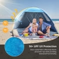 thumbnail image 6 of CAMEL Beach Tent 2-3 Person UPF 50+ Sun Shelter Easy Setup Tent Portable Beach Tent Outdoor Aqua Blue, 6 of 7